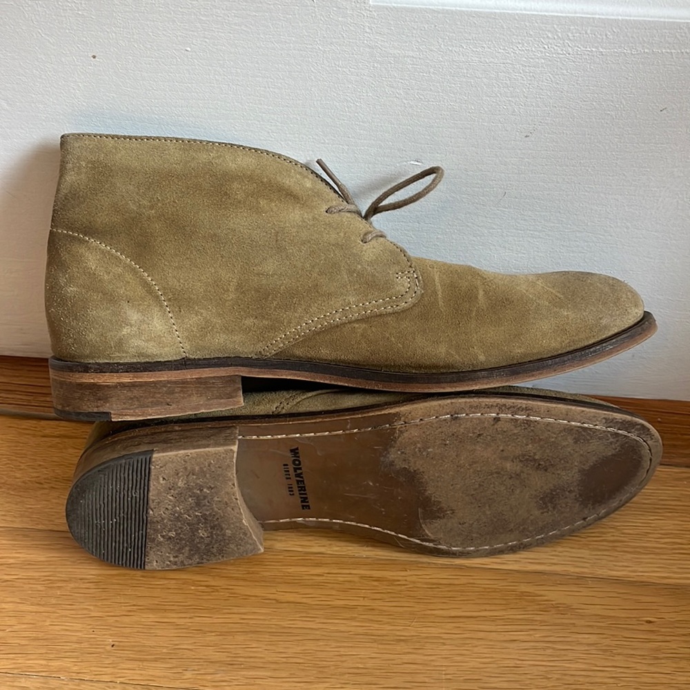 Wolverine leather dress shoes green men's 9.5